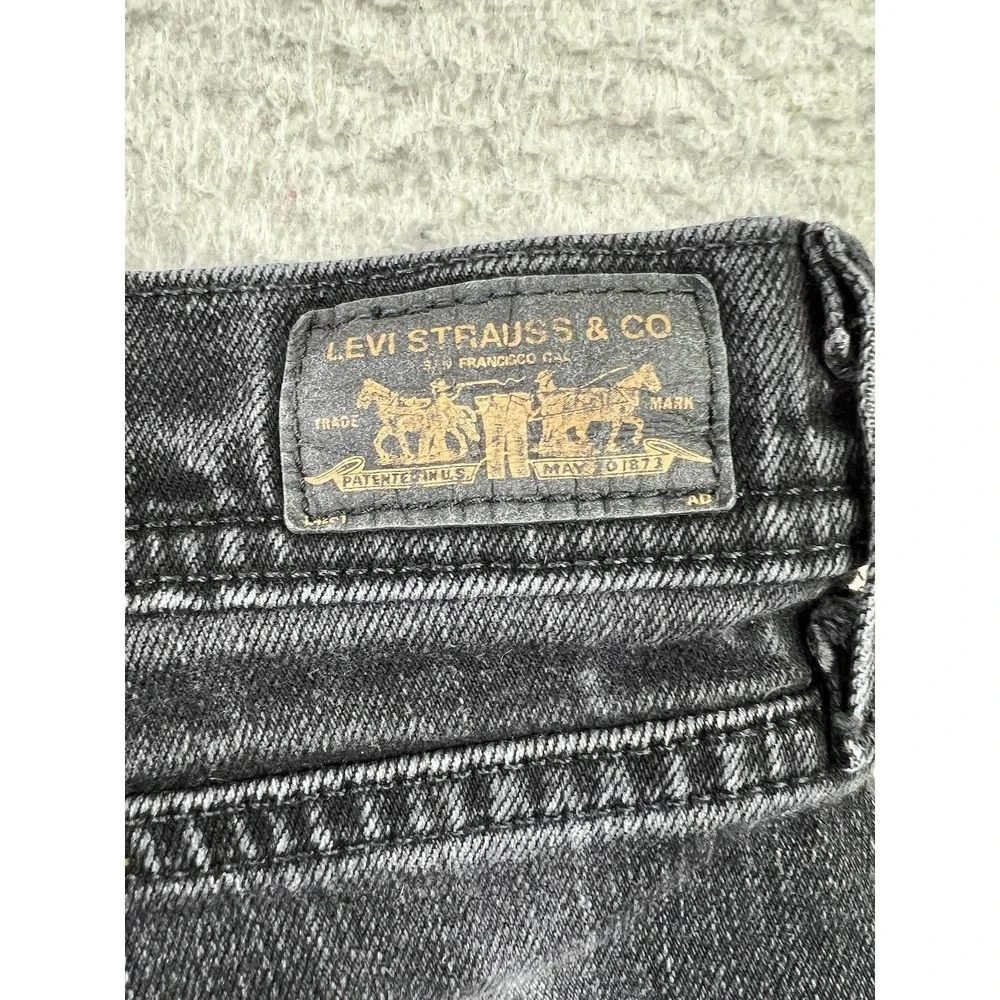 Levis‎ 505 Jeans Mens 36x30 Black Straight Leg Denim Stretch Classic 5 Pocket